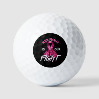 Breast Cancer Her Fight is Our Fight Breast Cancer Golf Balls