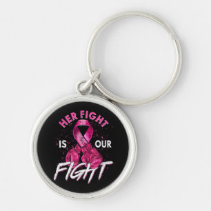 Breast Cancer Her Fight is Our Fight Breast Cancer Key Ring
