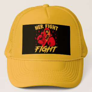Breast Cancer Her Fight Is Our Fight Breast Cancer Trucker Hat