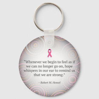 Breast Cancer: Hope key chain. Key Ring