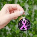 Breast Cancer Hope Love Courage Keychain<br><div class="desc">A beautiful pink ribbon with flowers,  hearts,  butterflies and the positive words of “Hope Love Courage Breast Cancer Awareness” to support Breast Cancer Awareness.</div>