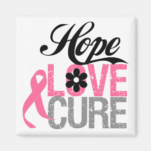 Breast Cancer HOPE LOVE CURE Gifts Magnet