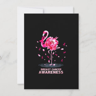 Breast Cancer Hope Pink Flower Flamingo Survivor C Invitation
