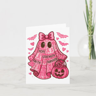 Breast Cancer Hope Strength Faith Survivor Ghost W Card