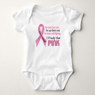 Breast Cancer I Proudly Wear Pink 1 Baby Bodysuit