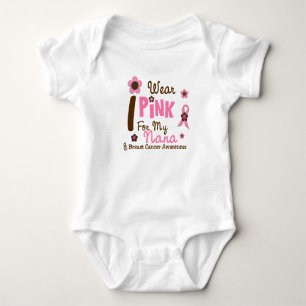Breast Cancer I Wear Pink For My Nana 12 Baby Bodysuit