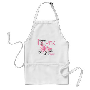 Breast Cancer I WEAR PINK FOR MY SISTER 45 Standard Apron