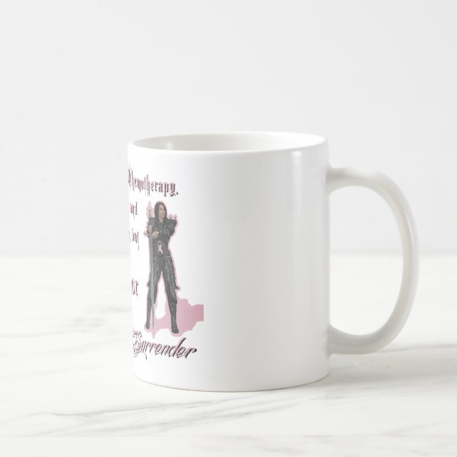 Breast Cancer - I will never surrender Coffee Mug (Right)