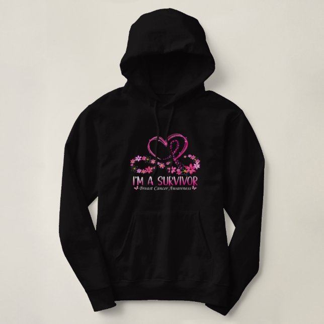 Breast Cancer Im A Survivor Breast Cancer Awarenes Hoodie (Design Front)