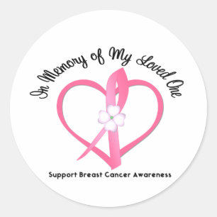 Breast Cancer In Memory of My Loved One Classic Round Sticker