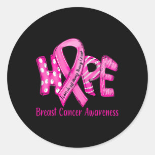 Breast Cancer In October We Wear Pink Ribbon  Classic Round Sticker
