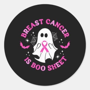 Breast Cancer Is Boo Sheet Awareness Halloween nk Classic Round Sticker