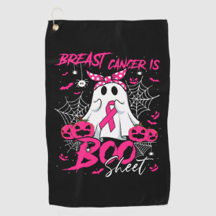 Breast Cancer Is Boo Sheet Breast Cancer Halloween Golf Towel