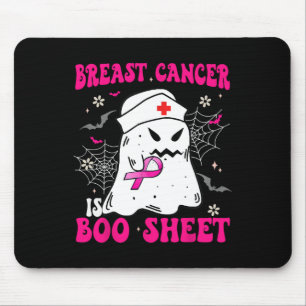Breast Cancer Is Boo Sheet Groovy Pink Spooky For Mouse Pad