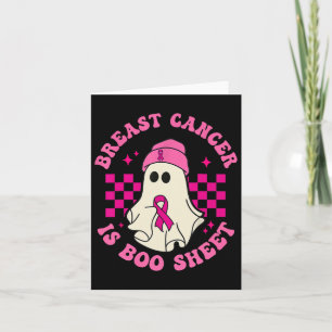 Breast Cancer Is Boo Sheet Halloween Breast Cancer Card