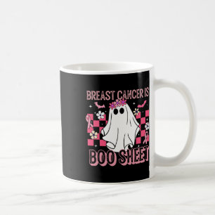 Breast Cancer Is Boo Sheet Halloween Breast Cancer Coffee Mug