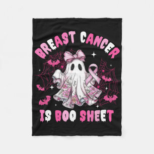 Breast Cancer Is Boo Sheet Halloween Breast Cancer Fleece Blanket