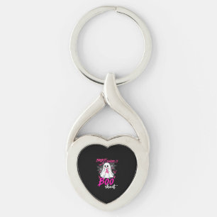 Breast Cancer Is Boo Sheet Halloween Breast Cancer Key Ring