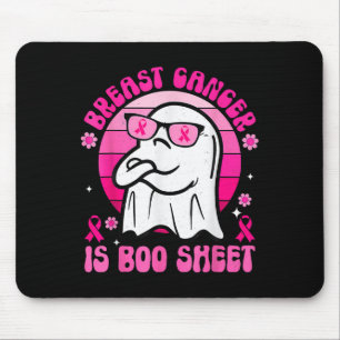 Breast Cancer Is Boo Sheet Halloween Breast Cancer Mouse Pad