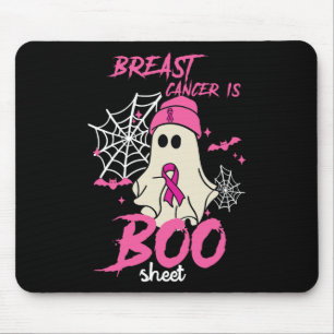 Breast Cancer Is Boo Sheet Halloween Breast Cancer Mouse Pad
