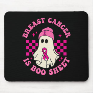 Breast Cancer Is Boo Sheet Halloween Breast Cancer Mouse Pad