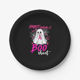 Breast Cancer Is Boo Sheet Halloween Breast Cancer Paper Plate