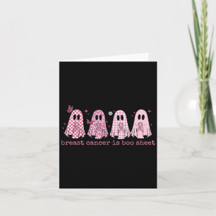 Breast Cancer Is Boo Sheet Halloween Cancer Warrio Card
