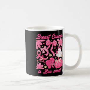 Breast Cancer Is Boo Sheet Halloween Vibes Pink Ri Coffee Mug