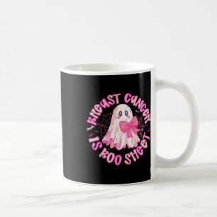 Breast Cancer Is Boo Sheet Pink Coquette Bow Ghost Coffee Mug