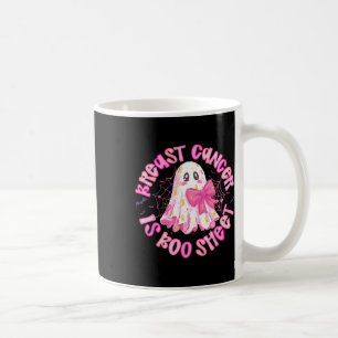 Breast Cancer Is Boo Sheet Pink Ghost Coquette Bow Coffee Mug
