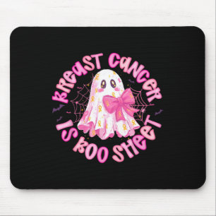 Breast Cancer Is Boo Sheet Pink Ghost Coquette Bow Mouse Pad