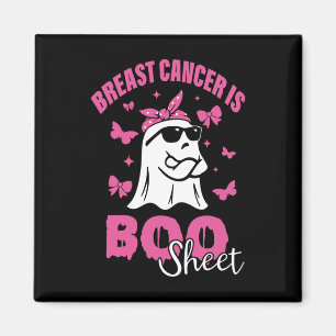 Breast Cancer Is Boo Sheet Pink Ribbon Funny Ghost Magnet
