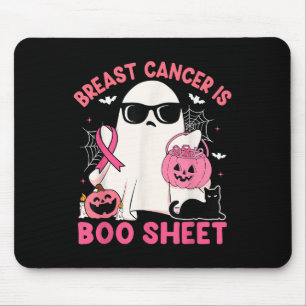 Breast Cancer Is Boo Sheet Pink Ribbon Halloween G Mouse Pad