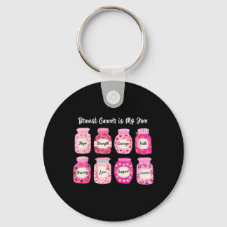 Breast Cancer Is Favourite Pink Ribbon October Key Ring