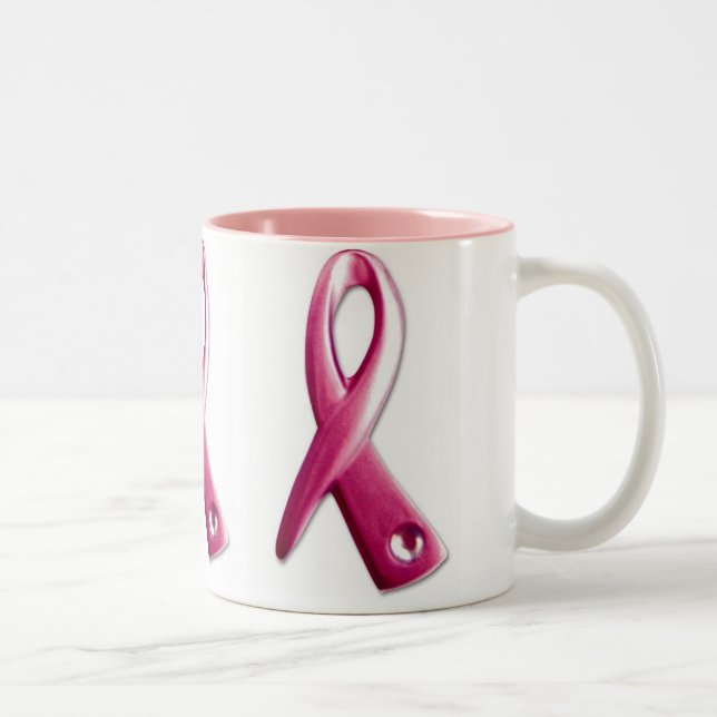 breast cancer logo, breast cancer logo, breast ... Two-Tone coffee mug (Right)