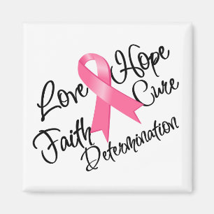 Breast Cancer Love Hope Determination Magnet