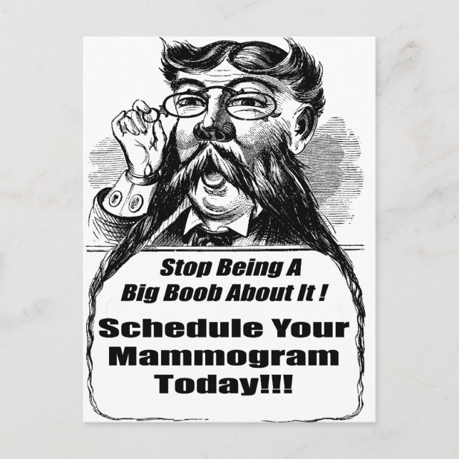 Breast Cancer Mammograms Postcard (Front)