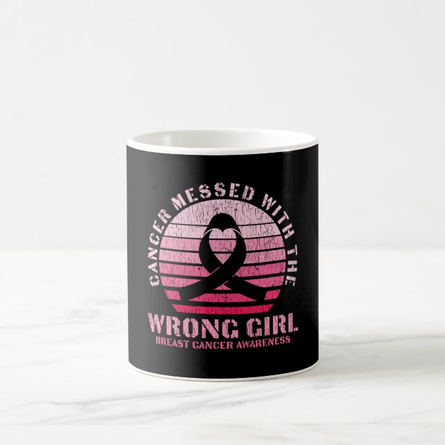 Breast Cancer Messed With The Wrong Girl Survivor  Coffee Mug (Center)
