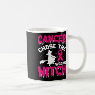 Breast Cancer Messed With The Wrong Pink Witch Hat Coffee Mug