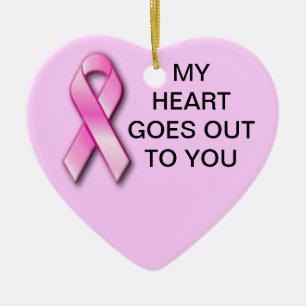 Breast Cancer My Heart Christmas Ornament