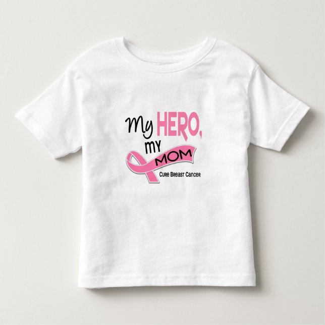 Breast Cancer MY HERO, MY MOM 42 Toddler T-Shirt (Front)
