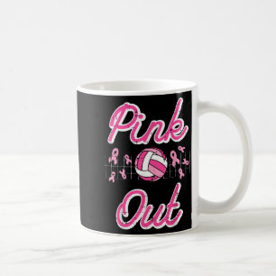 Breast Cancer nk Out Volleyball Awareness Women Coffee Mug