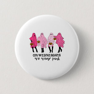 Breast Cancer On Wednesday We Wear Pink 6 Cm Round Badge