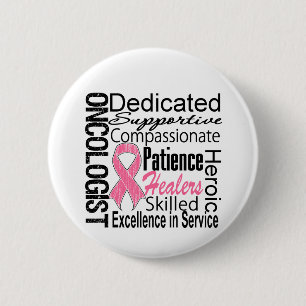 Breast Cancer Oncologist Collage 6 Cm Round Badge