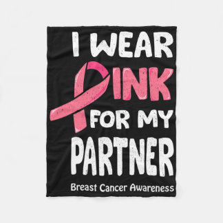 Breast Cancer Partner T Shirt Fleece Blanket
