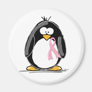 Breast Cancer Penguin Magnet