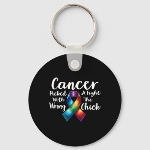 Breast Cancer Picked A Fight With The Wrong Chick Key Ring