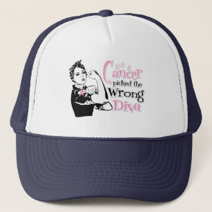 Breast Cancer Picked The Wrong Diva Trucker Hat