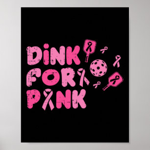 Breast Cancer Pickleball Dink For Pink Aware Men W Poster