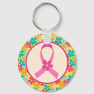 Breast Cancer Pink Ribbon Awareness Gift Key Ring